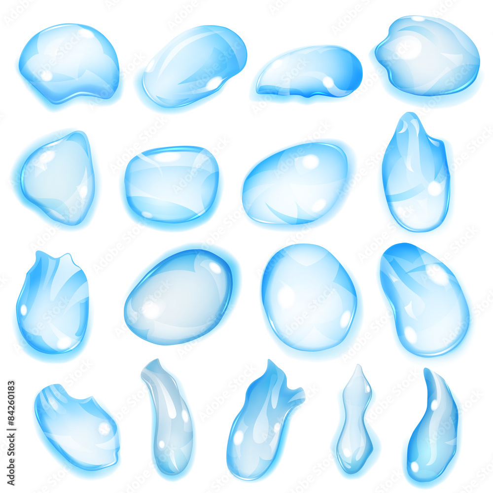Opaque blue drops Opaque blue drops