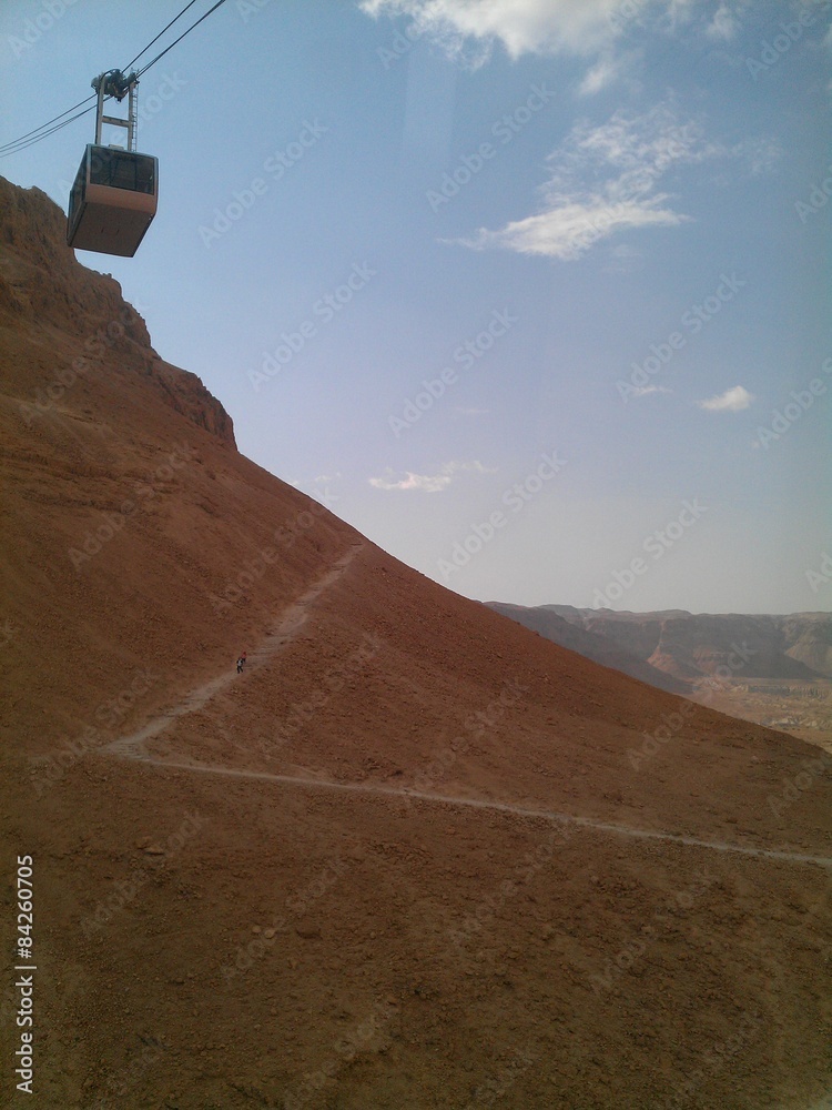 Naklejka premium Seilbahn Masada