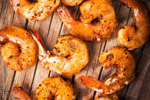 Bilde på lerret Shrimps fried
