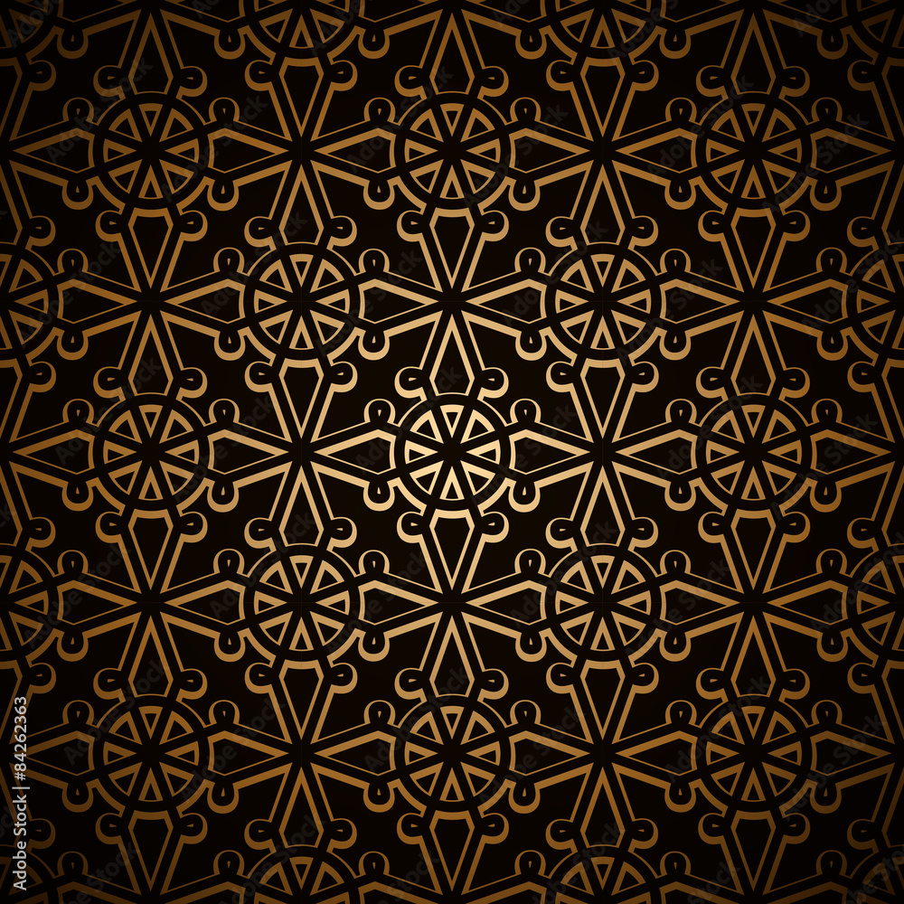 Vintage gold pattern, ornamental lattice background