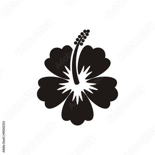 Vector hibiscus silhouette icon