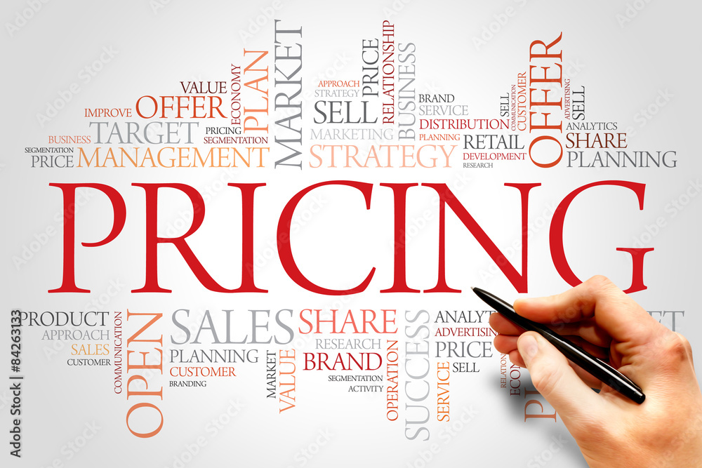 Pricing word cloud, business concept Pricing word cloud, business concept