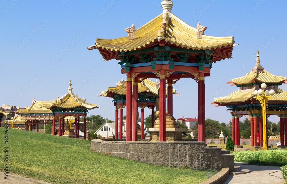 Fototapeta premium Buddhist pagoda in the complex 