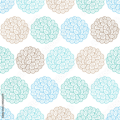 Vector drops bubbles seamless pattern