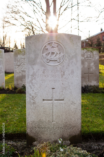 cemetery fallen soldiers in World War I Flanders Belgium photo