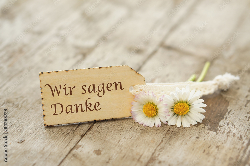 Wir sagen Danke Stock Photo | Adobe Stock