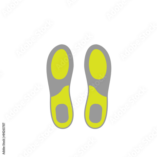 Flat Icon of Shoe Insoles Isolated on White Background