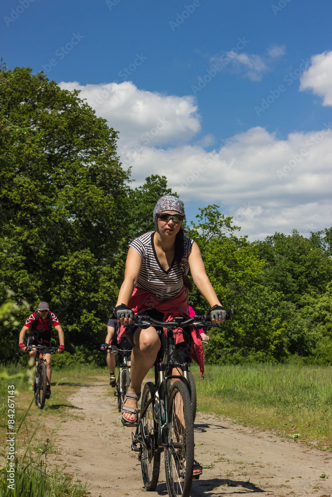Naklejka premium Travel by bike.