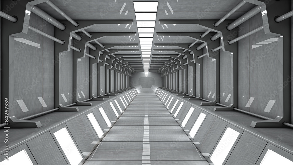 Fototapeta premium Futuristic SCIFI and futuristic corridor