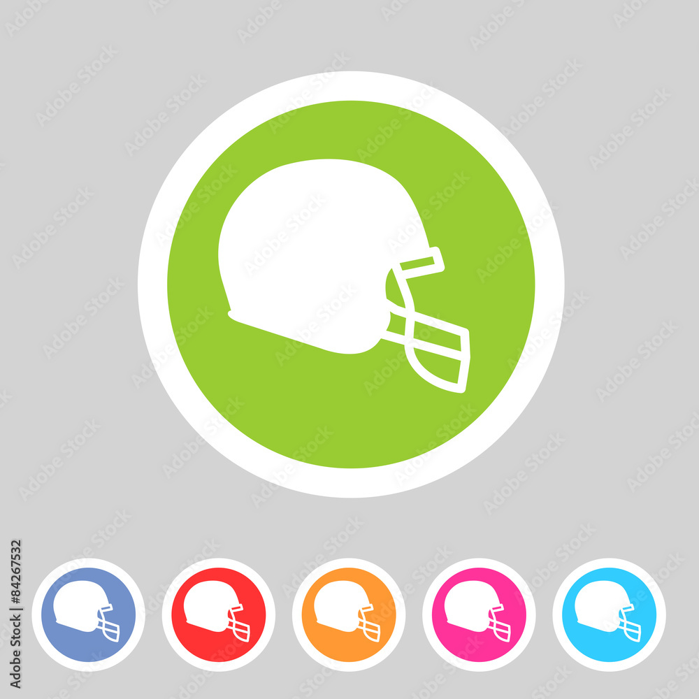 football helmet flat icon sign symbol logo label set football helmet flat icon sign symbol logo label set