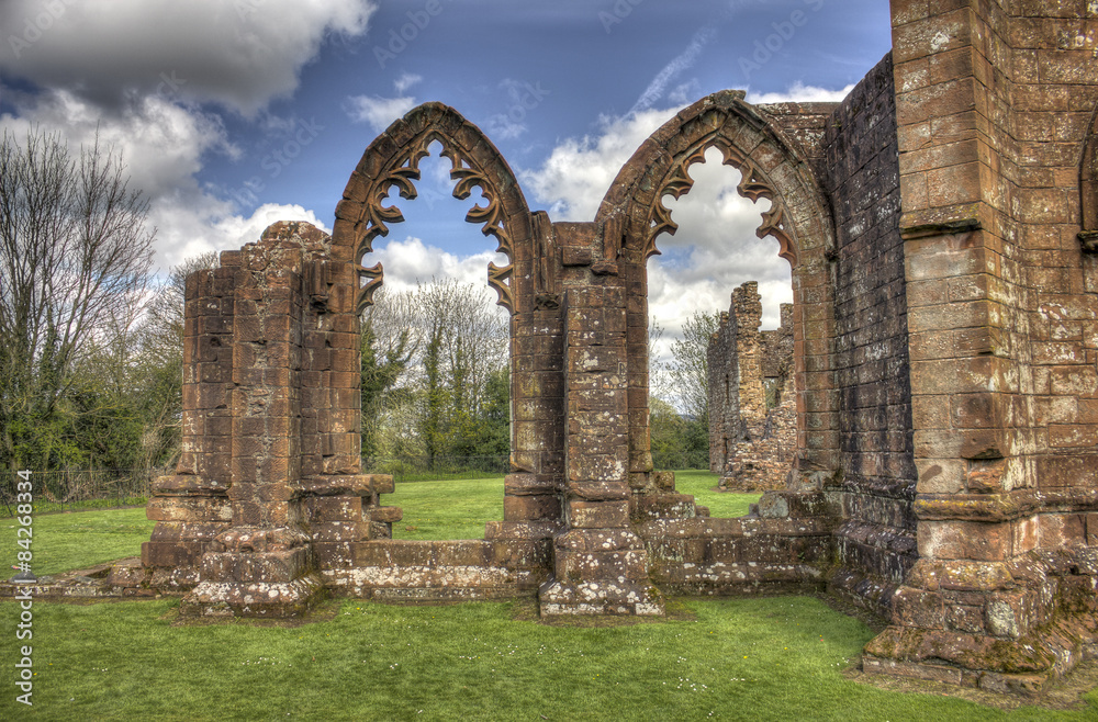 Lincluden Collegiate Church - South Side Arches HDR