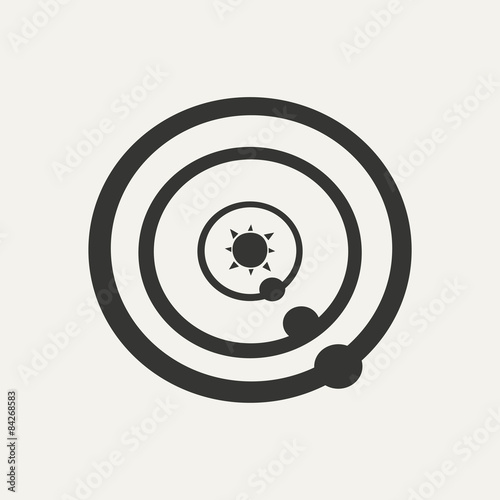 Flat in black and white mobile application solar system
