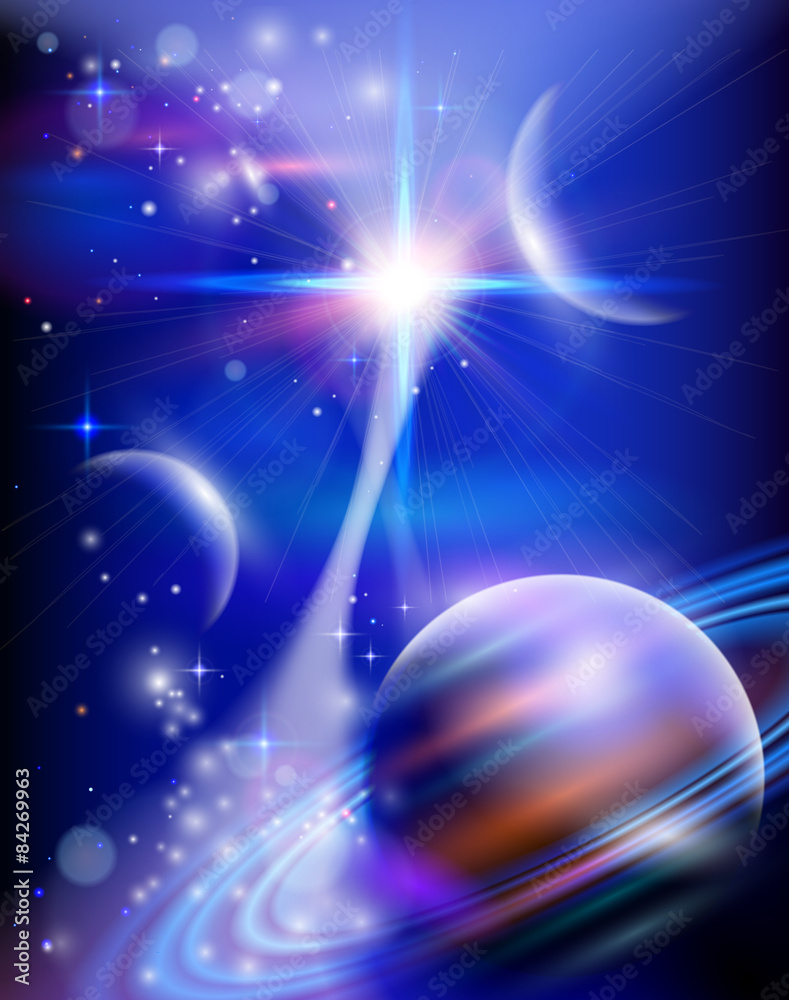 Naklejka premium Magic Space - planets, stars, constellations, nebulae & galaxies