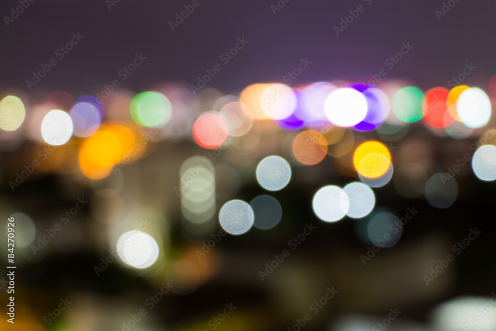 Bokeh of light and blurry background
