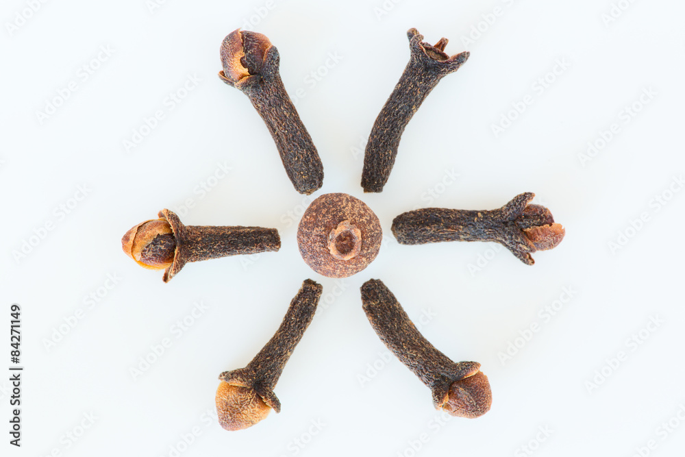 Fototapeta premium Isolated cloves and allspice still life