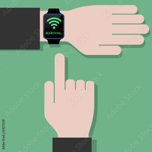 smart watch with wireless sign