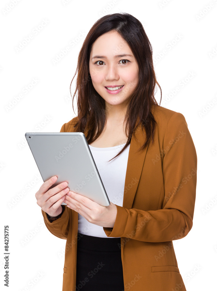 Young businesswoman use of tablet pc Young businesswoman use of tablet pc