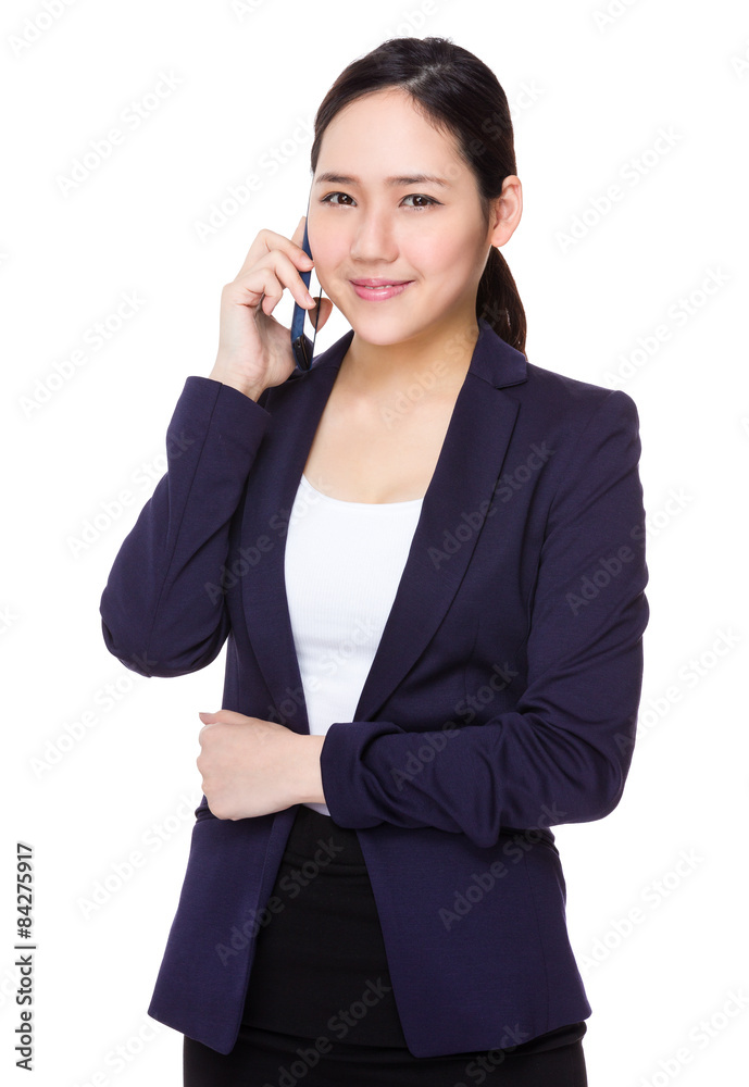Businesswoman talk to cellphone Businesswoman talk to cellphone