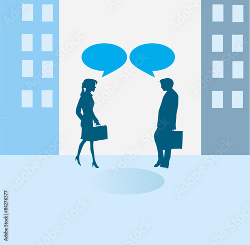 meeting between women and a man business photo
