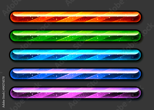 Set of colorful progress bars.