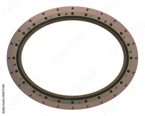 Futuristic Spacecraft Porthole. 3D Model.
