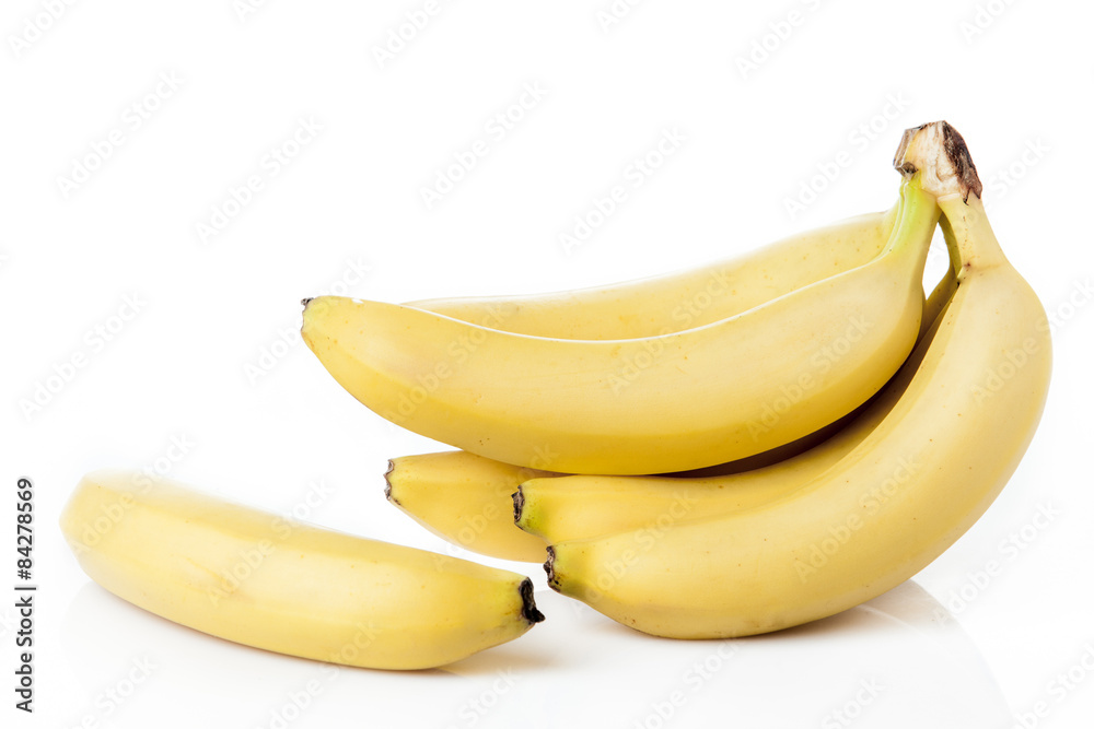 Bunch of bananas isolated on white background