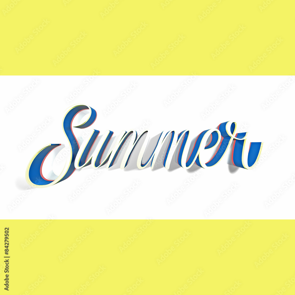 Obraz premium Summer written in 3d, summer, written in 3d.