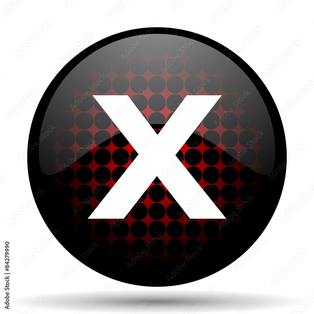 Fototapeta premium cancel red glossy web icon