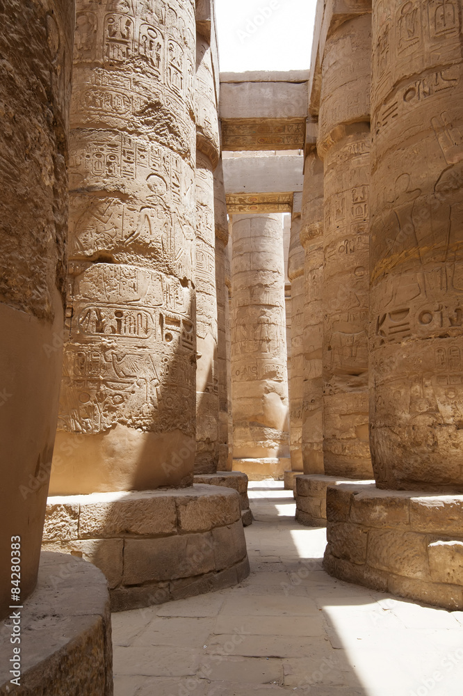 The Great Hypostyle Hall of the Temple of Karnak. Luxor, Egypt. The Great Hypostyle Hall of the Temple of Karnak. Luxor, Egypt.