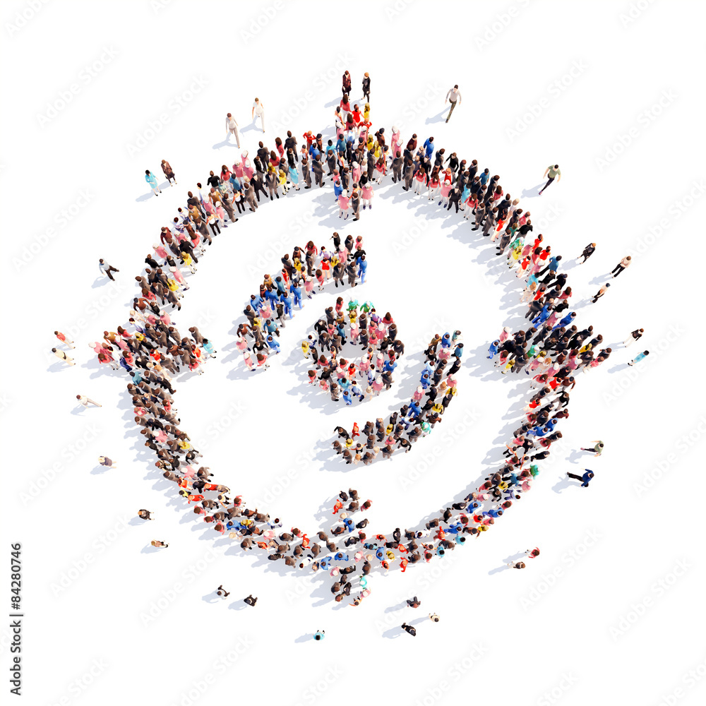 people in the shape of a target. people in the shape of a target.
