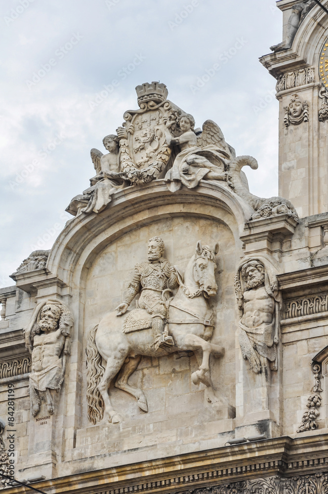 Ayuntamiento de Lyon, Francia, Luis XIV a caballo