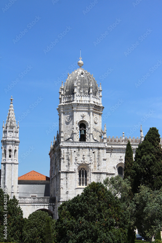Tower of Jeronimos Monastery, Mosteiro dos Jeronimos, Lisbon, Portugal
