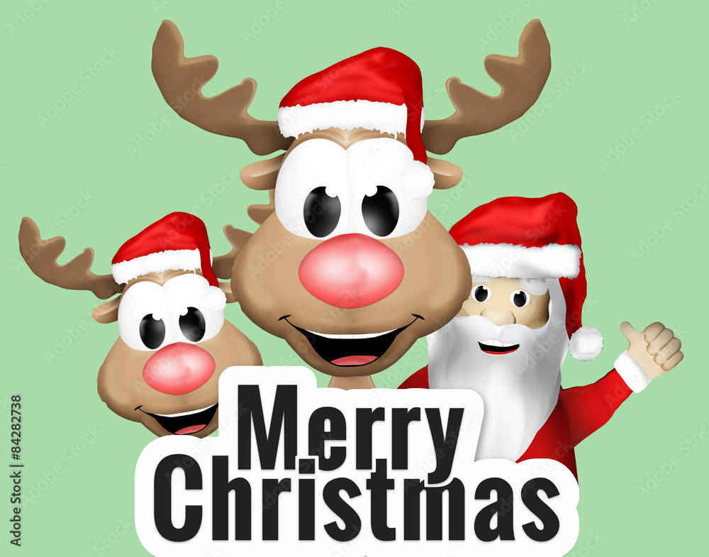 Merry Christmas icon reindeer