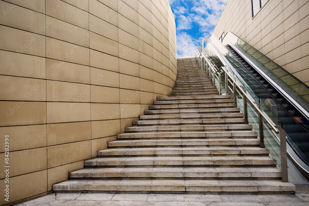 Stone stairs in the morning Stone stairs in the morning