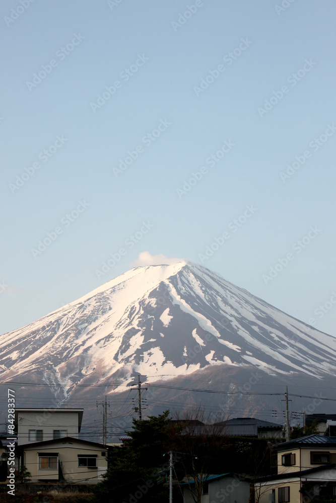 Fototapeta premium Mount Fuji and the Japanese Village.