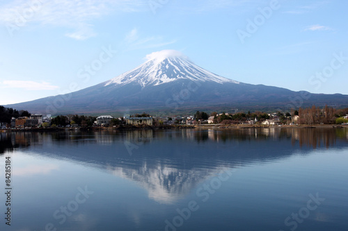 Mount Fuji in kawaguchiko lake view.