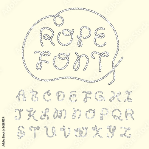 creative rope fonts design