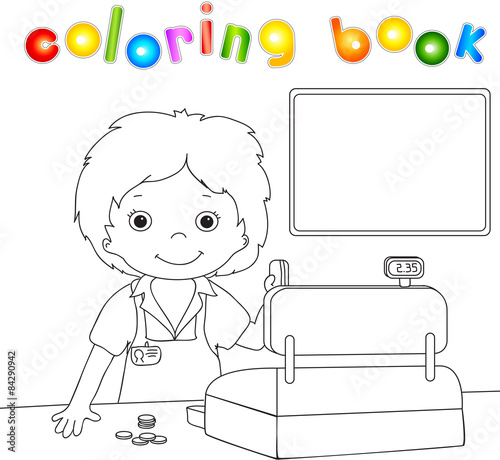 boy with a plastic card at the checkout