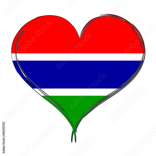 Free Download Gambia 3D heart shaped flag - GFXLoad