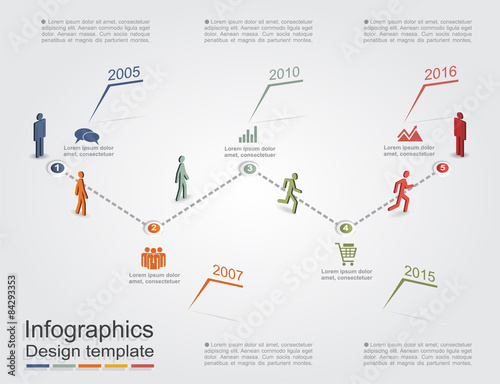Infographic design template with elements and icons. Vector