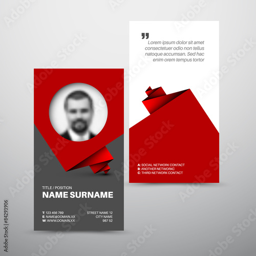 Modern simple business card template