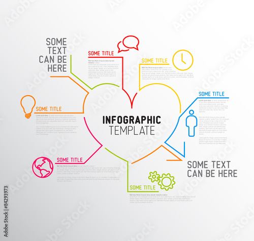 Vector Heart Infographic report template