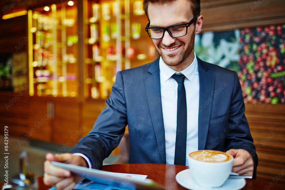 Businessman in cafe Businessman in cafe