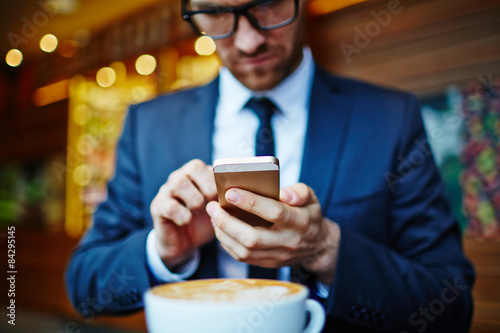 Businessman with smartphone