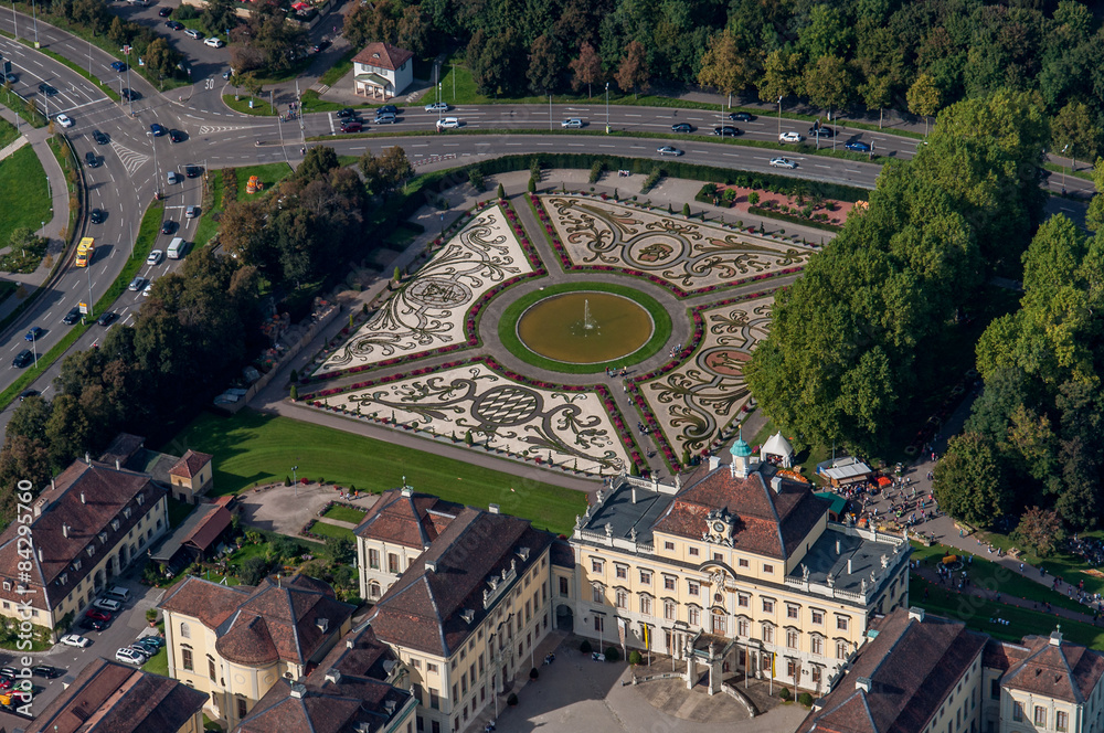 Luftaufnahme Schloss Ludwigsburg