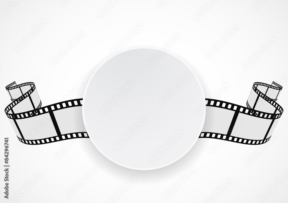 film reel strip round label banner Stock Vector | Adobe Stock