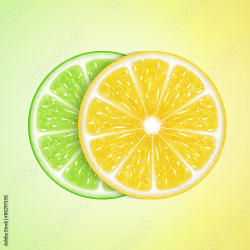 Lemon and lime slices