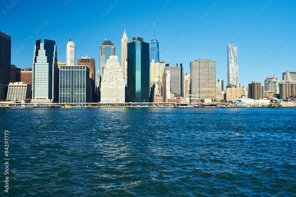Fototapeta premium Widok na dolny Manhattan z Brooklynu