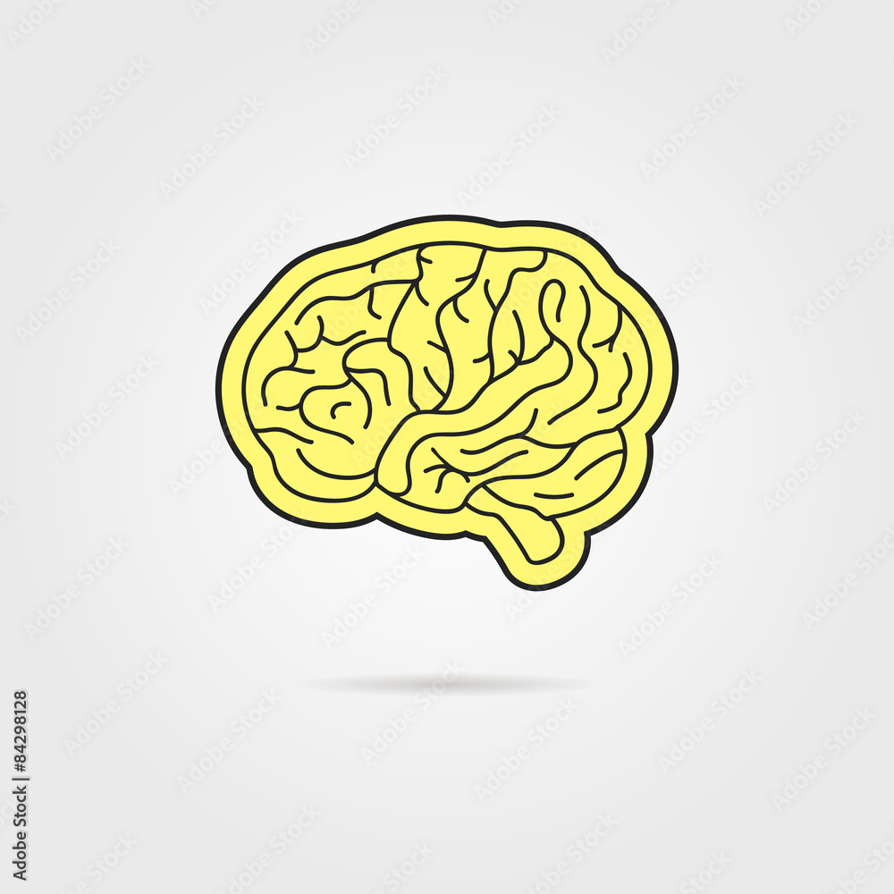 simple black and yellow brain simple black and yellow brain