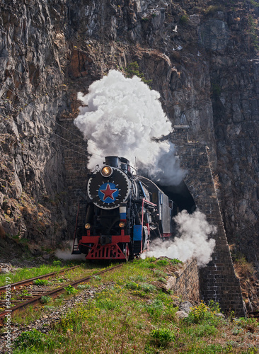 Locomotive on Circum-baikal railway